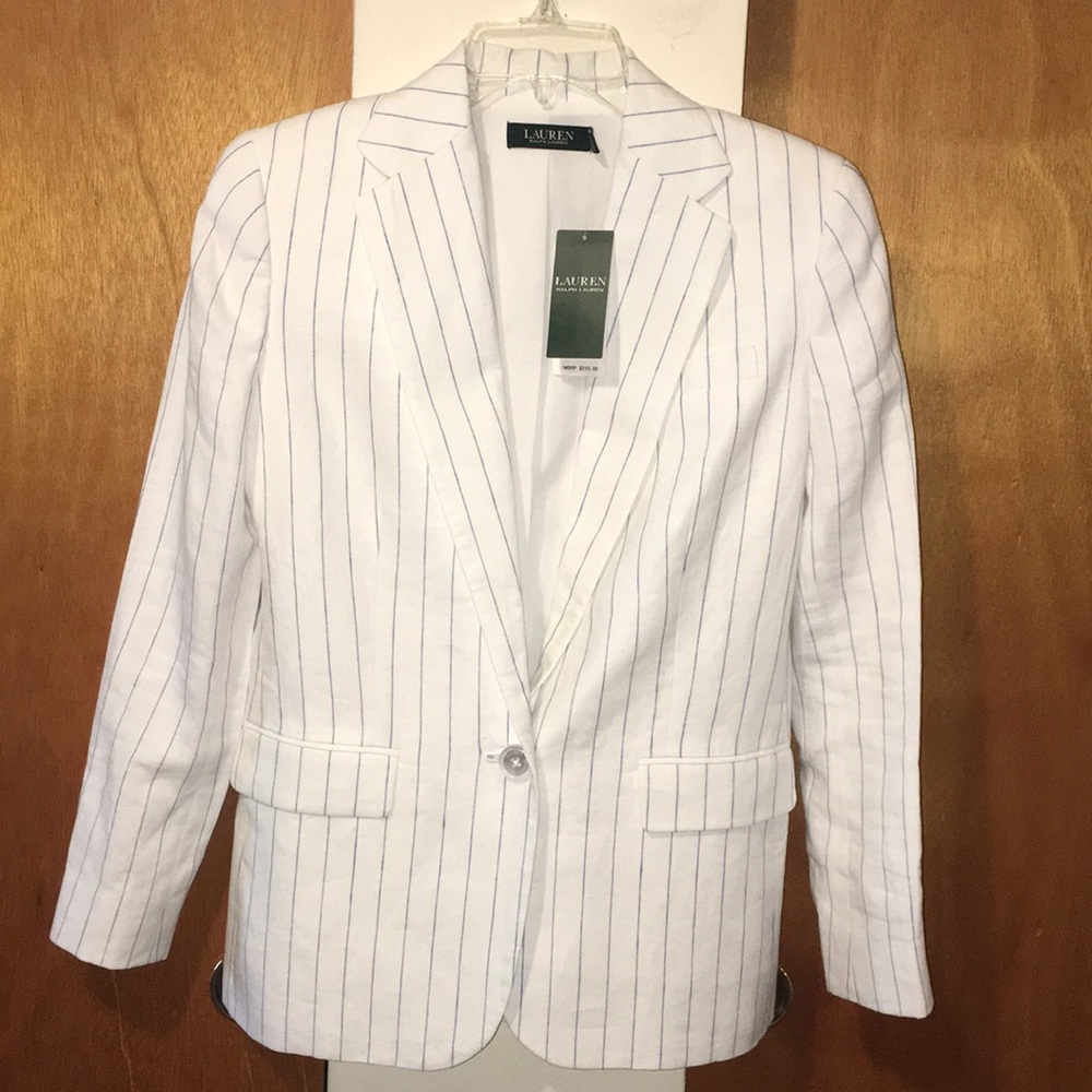 🤍💙🤍NWT Ralph Lauren Linen Blazer